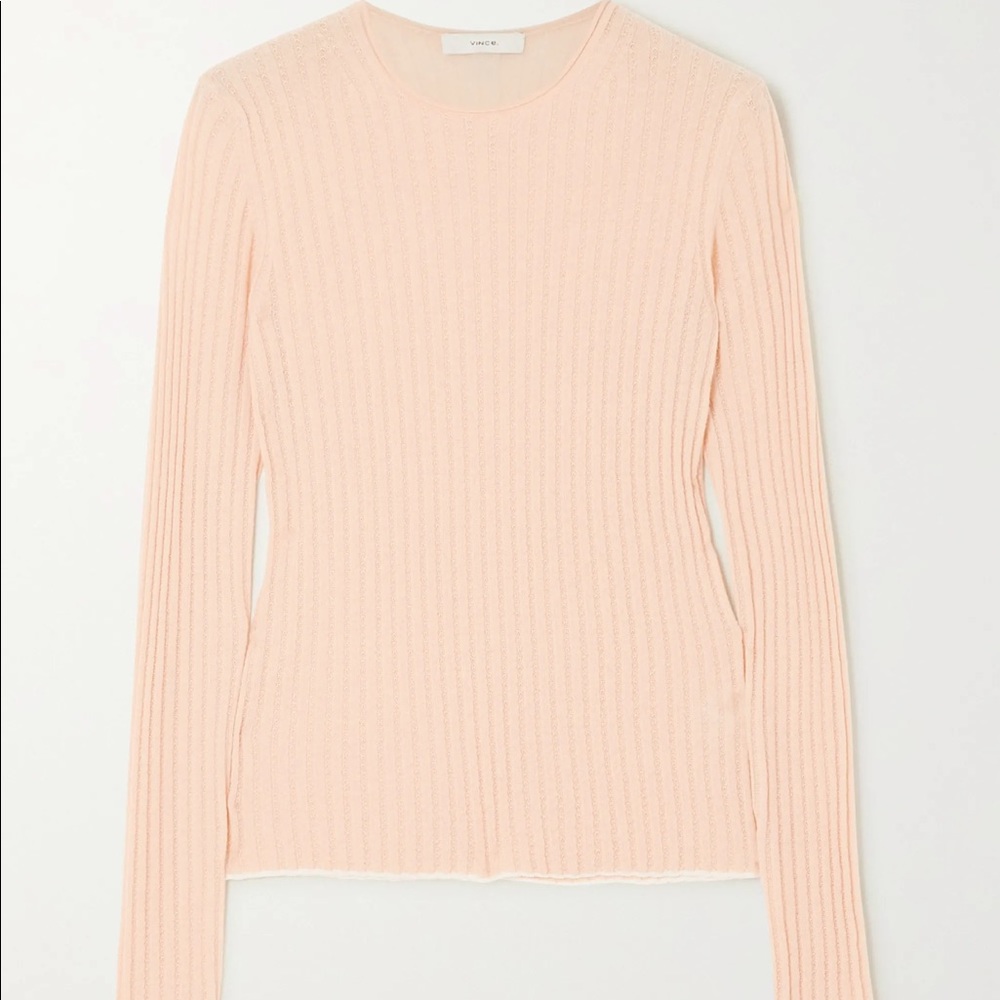 VINCE: Cashmere Ribbed Sweater